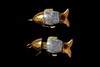 MJ USB Flash Drive - Luxury Fish Gold Granite Edition - Grey Granite, Solid Gold, Fiona Eyes, Super Speed 32gb