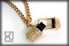 USB Flash Drive Diamond Gold Necklace - Бриллиантовая флешка колье
