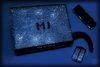 MJ Notebook 777 Swarovski Blue Sapphire, ноутбук в синих кристаллах сваровски и сапфирах