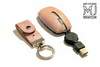 Luxury Kit Accessories MJ Exotic Leather Edition - VIP Mouse & Flash Drive - Karung Snake Pink Nacre