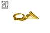 Golde Gun Key Chain - Key Ring Gold Gun 777