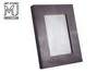 Exclusive Luxury Photo Frame Made From Exotic Genuine Leather - Stingray Polished Grey