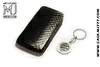 Luxury Cover Case for Apple iPhone. Made from Anaconda Black Hide with Silver Keyring
