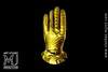 Golden Gloves Python Leather Genuine Skin Gold Color