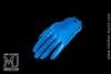 Neon Blue Snake Leather Gloves Handmade Luxury