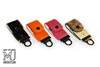 Exotic Leather Flash Drive KeyRing MJ Edition - IGUANA and VARAN - Black, Orange, Pink, Original Color Skin