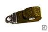 Leather Keyring USB Flash Drive Exotic Gold - Crocodile Green Color Reptile