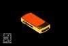 USB Flash Drive Luxury Keyring Mini Exotic Leather MJ Limited Edition Gold - Stingray Orange