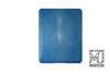 MJ Apple iPad Leather Genuine Exotic Stingray Skin Blue Color