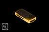 USB Flash Drive Luxury Keyring Mini Exotic Leather MJ Limited Edition Gold - Ostrich Black